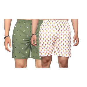 men39s cotton blend combo of 2 printed boxer side pockets shorts_02