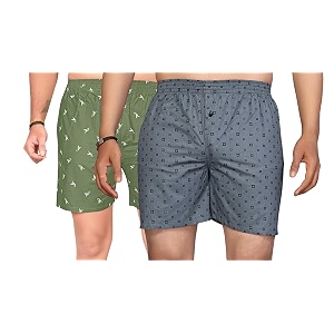 men39s cotton blend combo of 2 printed boxer side pockets shorts_02