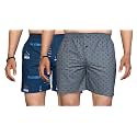 Men's Cotton Blend Combo of 2 Printed Boxer Side Pockets Shorts_02