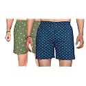 Men's Cotton Blend Combo of 2 Printed Boxer Side Pockets Shorts_02