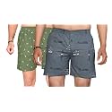 Men's Cotton Blend Combo of 2 Printed Boxer Side Pockets Shorts_02