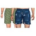 Men's Cotton Blend Combo of 2 Printed Boxer Side Pockets Shorts_02