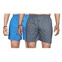 Men's Cotton Blend Combo of 2 Printed Boxer Side Pockets Shorts_02
