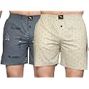 Men's Cotton Blend Combo of 2 Printed Boxer Side Pockets Shorts_02