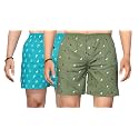 Men's Cotton Blend Combo of 2 Printed Boxer Side Pockets Shorts_02