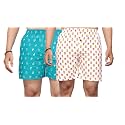 Men's Cotton Blend Combo of 2 Printed Boxer Side Pockets Shorts_02