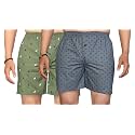 Men's Cotton Blend Combo of 2 Printed Boxer Side Pockets Shorts_02