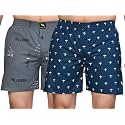 Men's Cotton Blend Combo of 2 Printed Boxer Side Pockets Shorts_02