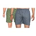 Men's Cotton Blend Combo of 2 Printed Boxer Side Pockets Shorts_02