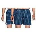 Men's Cotton Blend Combo of 2 Printed Boxer Side Pockets Shorts_02