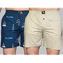 Men's Cotton Blend Combo of 2 Printed Boxer Side Pockets Shorts_02