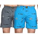 Men's Cotton Blend Combo of 2 Printed Boxer Side Pockets Shorts_02