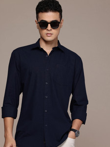 TIGER SNAKE Men Solid Casual Dark Blue