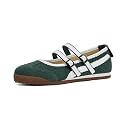Tigeridea Mary Jane Sneakers Two Strap Rounded Toe Ballet Flats for Women