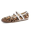 Tigeridea Mary Jane Sneakers Two Strap Rounded Toe Ballet Flats for Women