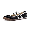 Tigeridea Mary Jane Sneakers Two Strap Rounded Toe Ballet Flats for Women