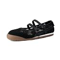 Tigeridea Mary Jane Sneakers Two Strap Rounded Toe Ballet Flats for Women