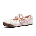 Tigeridea Mary Jane Sneakers Two Strap Rounded Toe Ballet Flats for Women