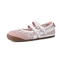 Tigeridea Mary Jane Sneakers Two Strap Rounded Toe Ballet Flats for Women