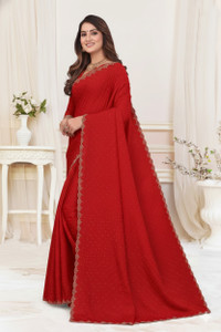 TIGERSNAKE Embroidered Baluchari Georgette Saree