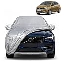 Tigor 100% Waterproof Car Cover | Dustproof Sun Protection Cover | Soft Cotton Lining | Triple Stitched | Mirror Pocket | Antenna Pocket | All Weather Body Cover (Silver with Yellow Piping)