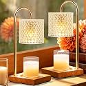 TigQiang 2 Pack Candle Warmer Lamp, Gifts for Women Mom House Warming Clear