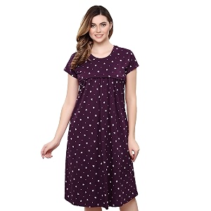 TIGYWIGY Womens Cotton Printed Knee Length Maternity