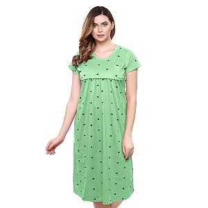 TIGYWIGY Womens Cotton Printed Knee Length Maternity