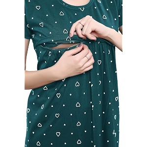 TIGYWIGY Womens Cotton Printed Knee Length Maternity