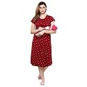 TIGYWIGY Women39s Cotton Printed Knee Length MaternityFeedingNursing