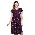 TIGYWIGY Women39s Cotton Printed Knee Length MaternityFeedingNursing