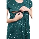 TIGYWIGY Women39s Cotton Printed Knee Length MaternityFeedingNursing