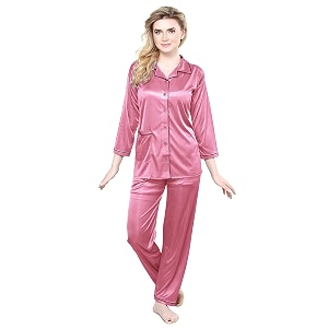 TIGYWIGY Womens Satin Plain Solid Top and