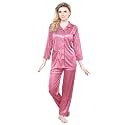 TIGYWIGY Women39s Satin PlainSolid Top and Pyjama
