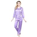 TIGYWIGY Women39s Satin PlainSolid Top and Pyjama