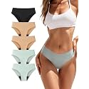 TIICHOO Period Underwear for Women Seamless Leakproof Bikini 5 Pack