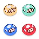TIKOdirect Cute Thumb Grip Caps Compatible with Nintendo Switch Joy-con/OLED/Switch Lite, Kawaii Joystick Cap Grip 4PCS Soft Silicone Protective Ergonomic Button Cover, Red