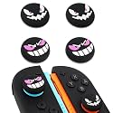 TIKOdirect Thumb Grip Caps for Nintendo Switch 2 / Switch 2 Pro Controller, 4PCS Kawaii Cute Joystick Cap Grip Soft Silicone Joycon Button Cover Switch 2 Accessories, Black G