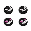 TIKOdirect Thumb Grips Caps Compatible with Switch 1/OLED/Lite, 4PCS Kawaii Joystick Cap Grip Soft Silicone Cute Switch Thumb Grips Protective Ergonomic Button Cover, Black G