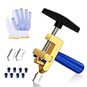 Tile Cutter Hand Tool, 2 in 1 Glass Tile Cutter Breaking Pliers, Manual Tile Cutter with 3 Tungsten Steel Blade, Mirror Cutting Tool for Home DIY Cutting Glass Tile Glazed Ceramic