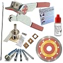 Tile Cutter Hand Tool Kit 3 Porcelain Drill Bits Ceramic Tile Drills Diamond Hole Saw for Tile Guides Carbide Hacksaw Blade Notching Tile Saw Diamond Tile Grinder Blade For Box Cut outs and Corner Cut