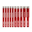 Tile Drill Bit Set 10pcs - Diamond Hole Saw Carbide Drill with Round Shank