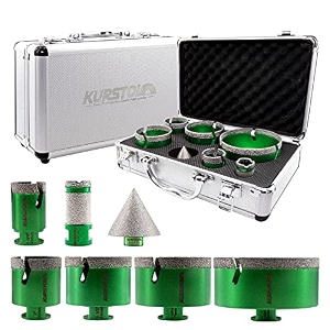 tile hole saw kit - 5pcs 35506575102mm diamond core drill bits134 versatile drilling milling bit234 beveling chamfer bit 58-1134 thread for porcelain ceramic granite marble angle grinder
