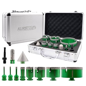 tile hole saw kit - 9pcs diamond core drill bits 6682025355065100mm4534 milling finger bit234 beveling chamfer bitsds shank to 5834-11 thread for porcelain ceramic marble granite