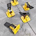 Tile Leveling System Kit 1/8 Tile Spacers Reusable 50pcs Leveler Tile Tools for Installation+50pcs Replaceable Spare Steel T-Pin Upgraded Adjustable Fit 8-12mm Tile Floor Leveling Compounds Set