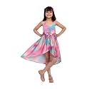 TILISM Girl39s Satin Skater Knee-Length Dress SUPERART02_Multicolour