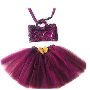 tilism new born baby tutu crop top skirt dress with hairband