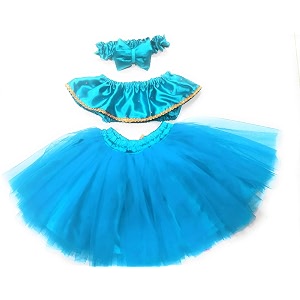 tilism new born baby tutu crop top skirt dress with hairband