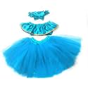 TILISM New Born Baby Tutu Crop Top Skirt Dress with Hairband