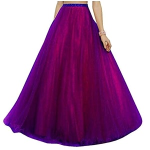TILISM Womens and Girls Solid Satin Long